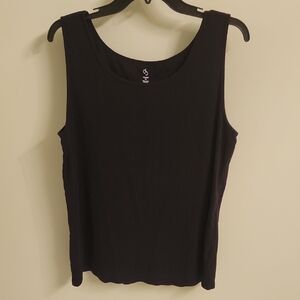 Classic Dressbarn Black Sleeveless Cotton Top